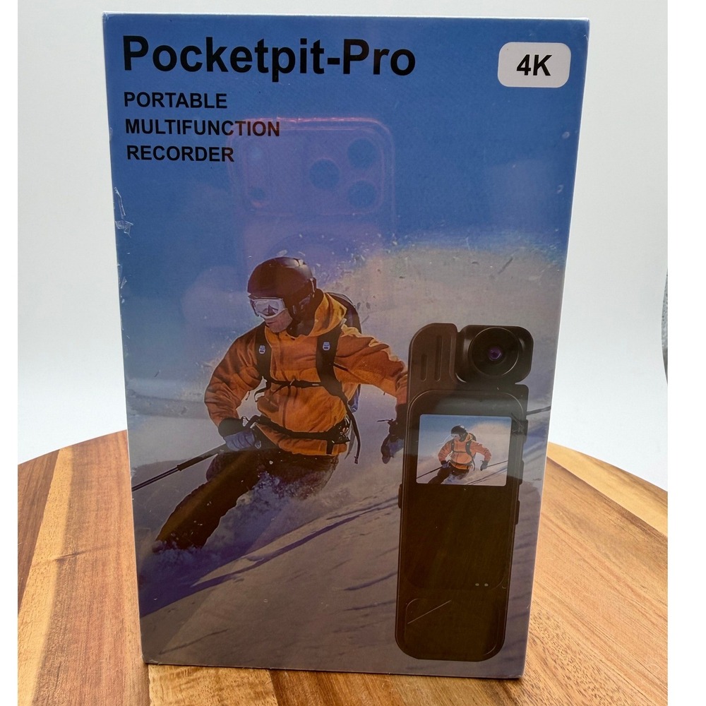 Pocketpit-Pro 4K Portable Multifunction Recorder 180 Lens Night Vision Black